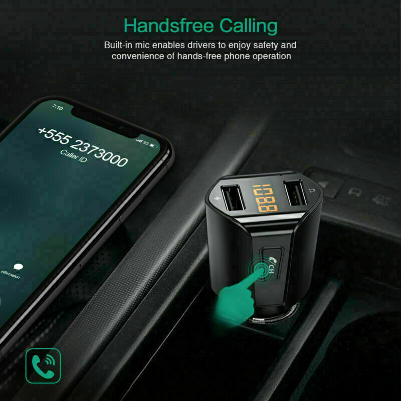 Lecteur MP3 pour voiture, Radio sans fil, Bluetooth, transmetteur FM, adaptateur, 2 ports USB, Kit de voiture, nouvelle collection