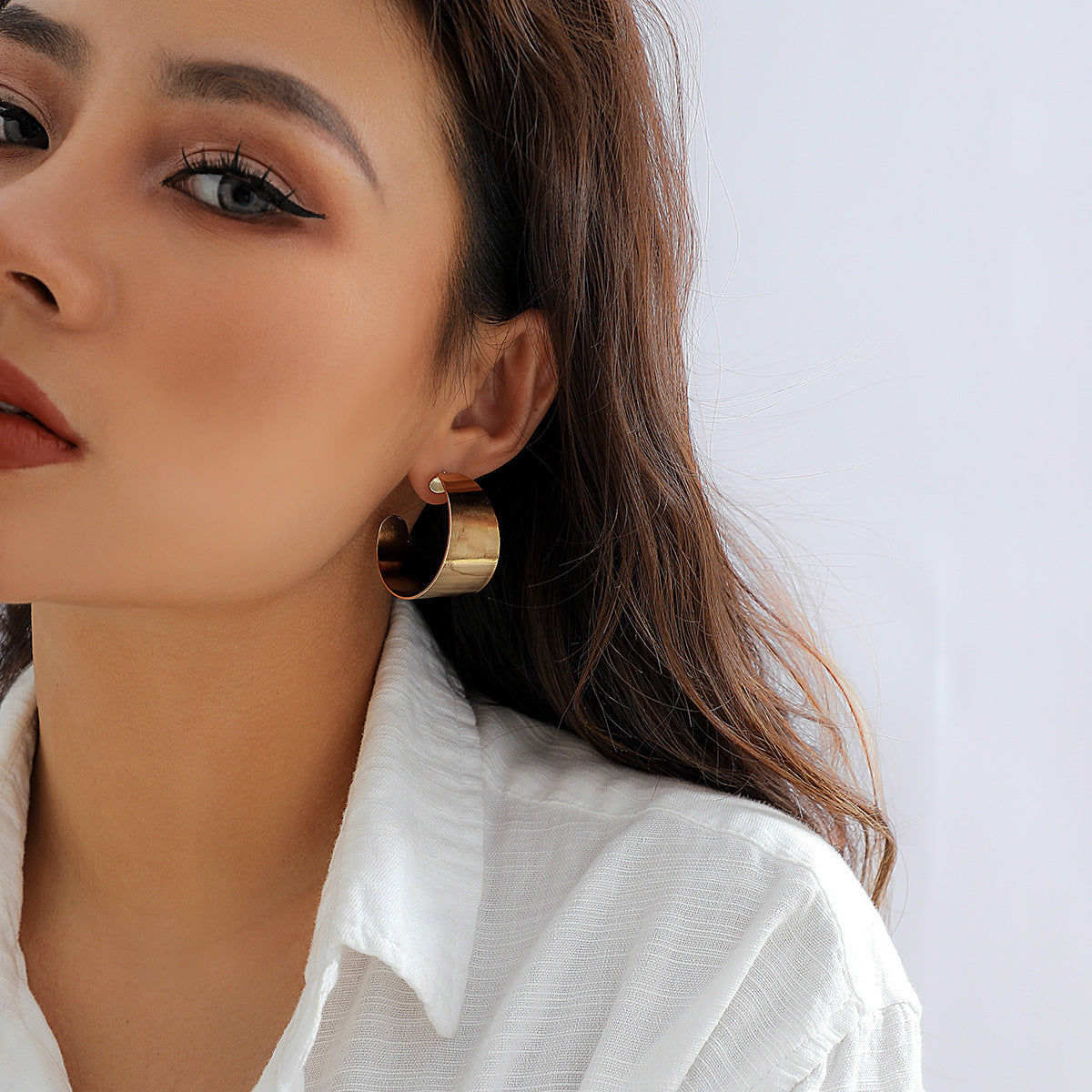 Pendientes de botón de moda de moda hip-hop de metal punk