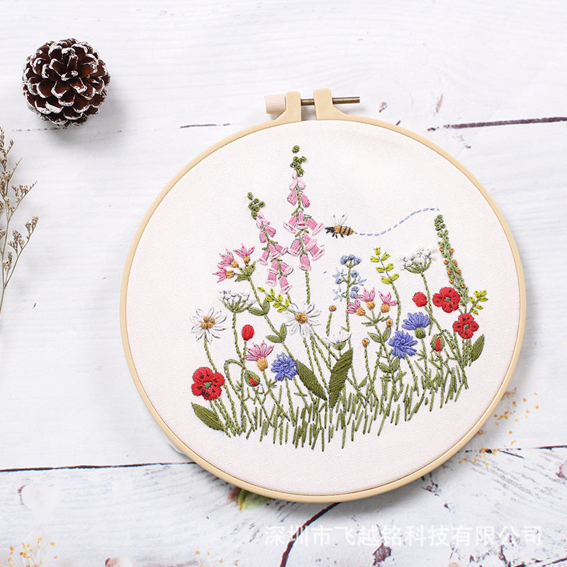 Ensemble de matériel de broderie fait à la main, ensemble de matériel de bricolage, auto-broderie, Style européen