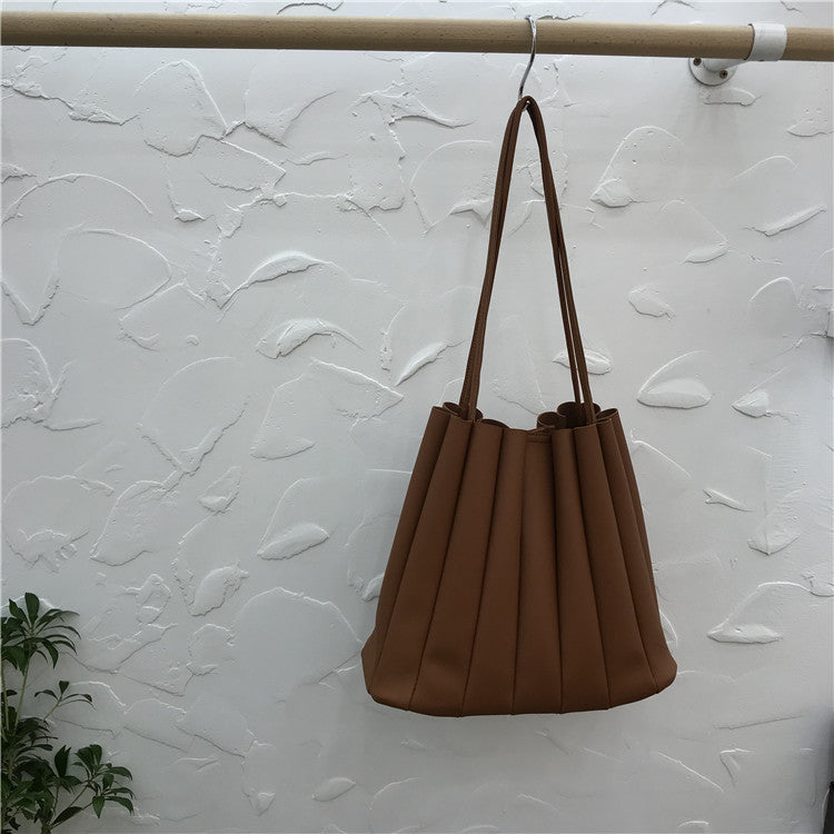 Sac à main littéraire simple plissé série Color