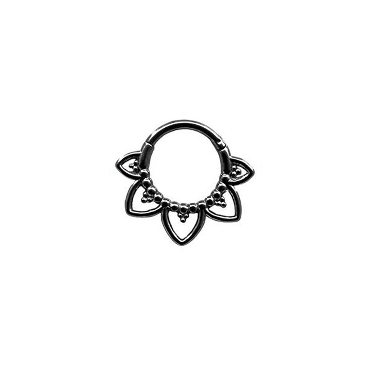Anneau de nez en forme de fleur en acier inoxydable