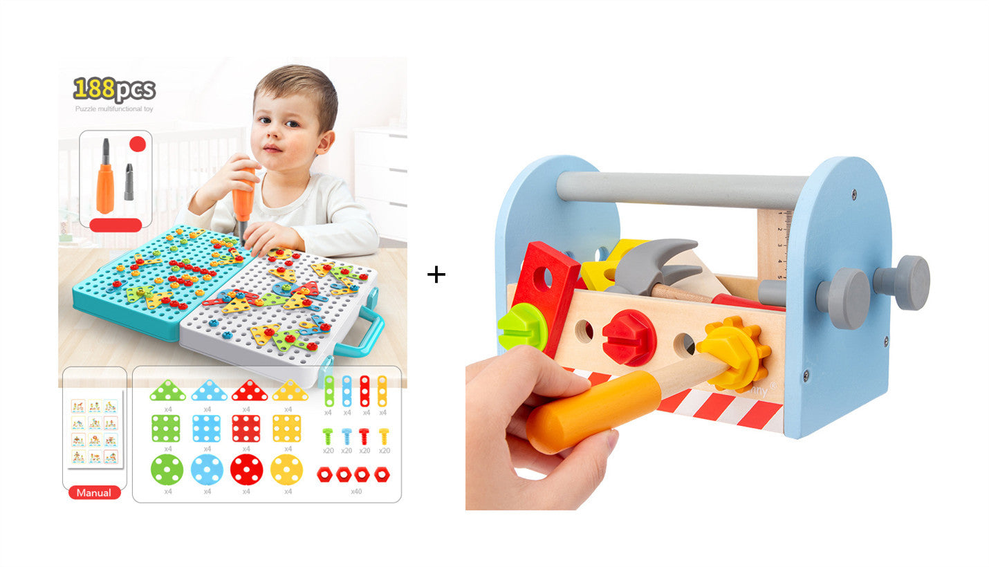 Tournevis pour enfants, jouet, perceuse électrique, assemblage et démontage pratiques, boîte à outils, Puzzle pour bébé