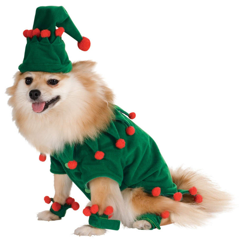 Costume mignon de chat de chien, cape de noël, déguisement d'halloween, chat
