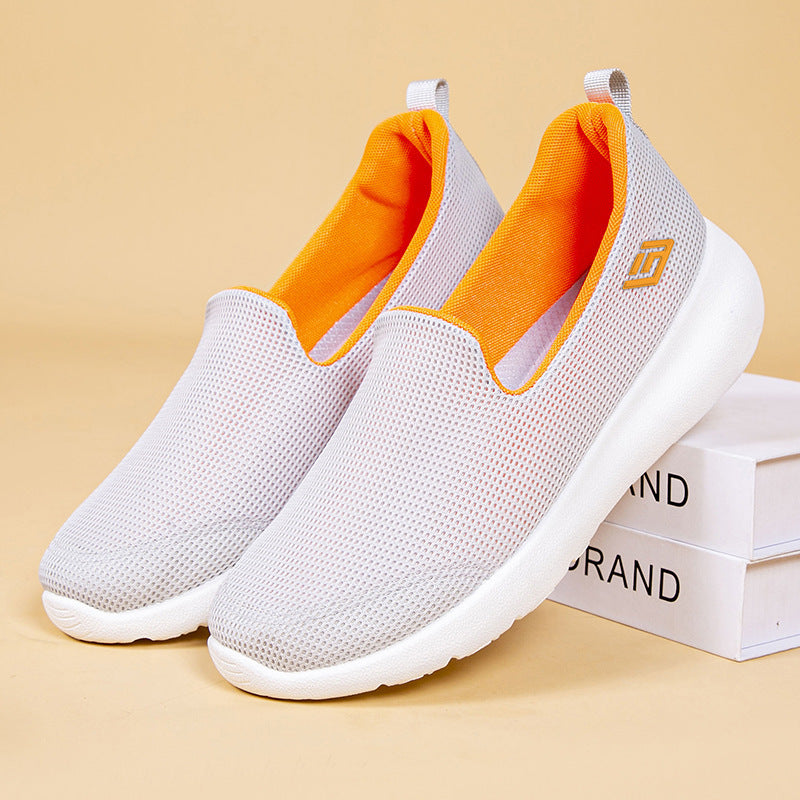 Zapatos bajos para caminar para personas de mediana edad y ancianos con fondo suave