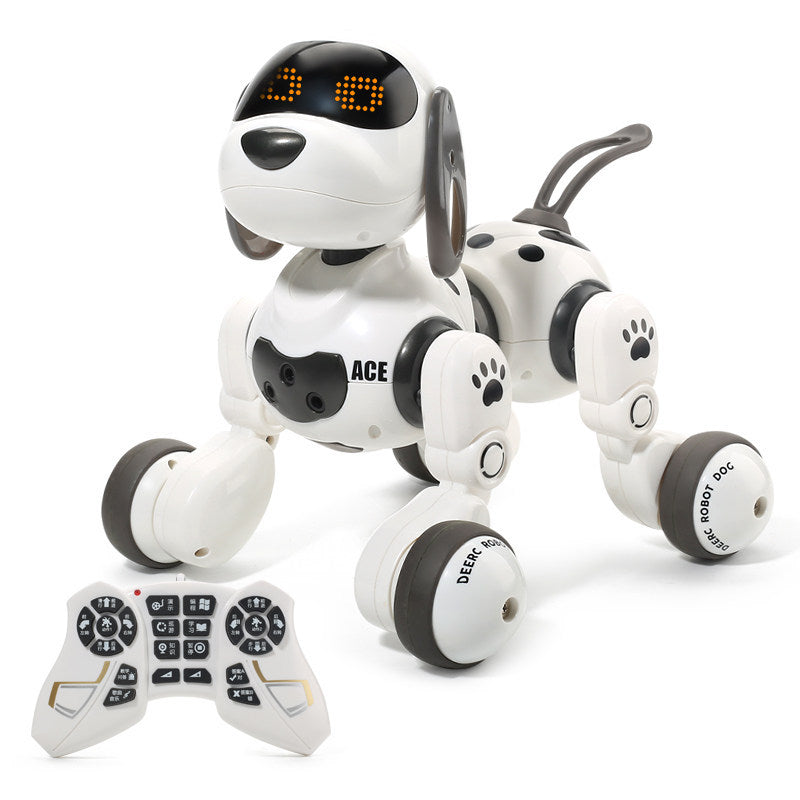 El perro robot inteligente puede caminar con el control remoto de canto eléctrico