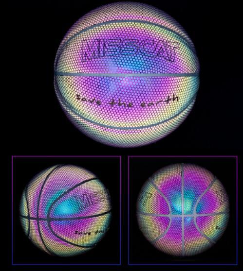Noche de baloncesto fluorescente luminosa brillante Juego de baloncesto