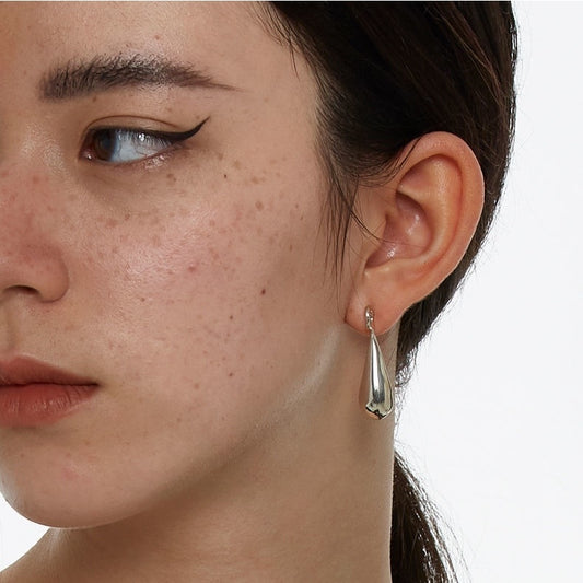 Irregular Tears Simple 925 Silver Stud Earrings