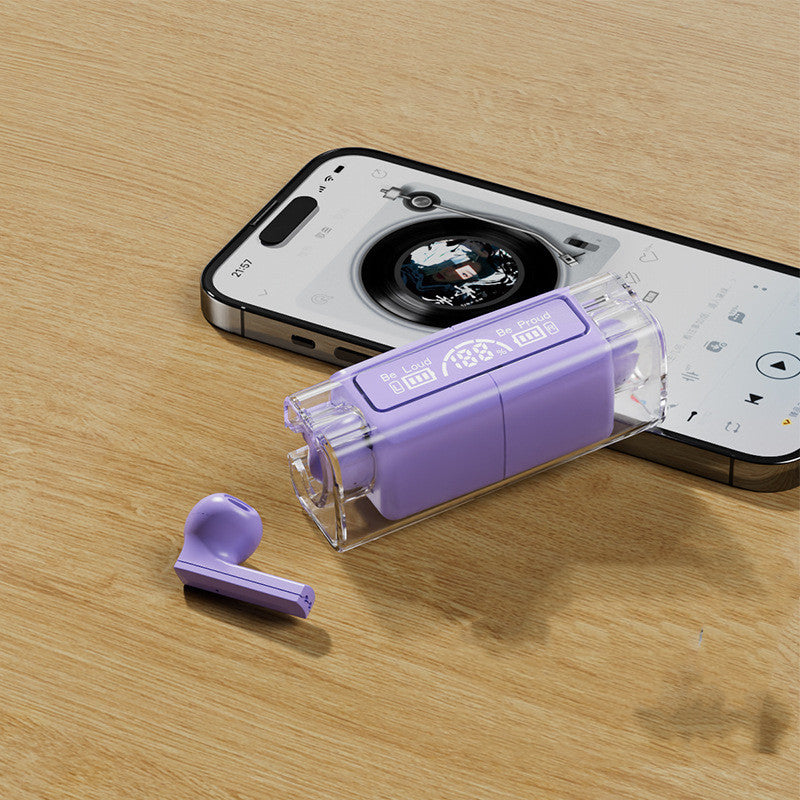 Translucent Bluetooth Headset Touch Intelligent Digital Display