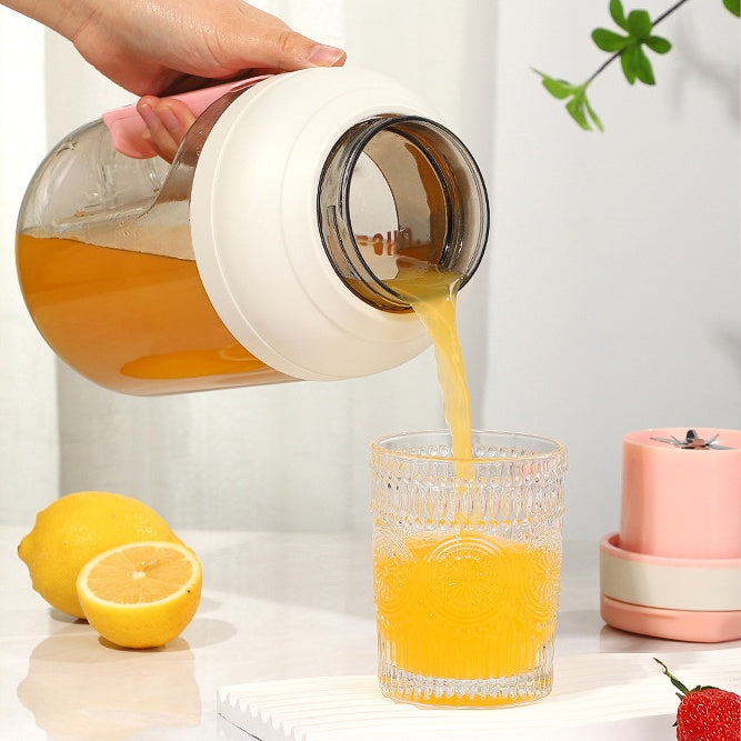 Exprimidor de frutas pequeño, portátil, eléctrico, de gran capacidad, con taza de jugo
