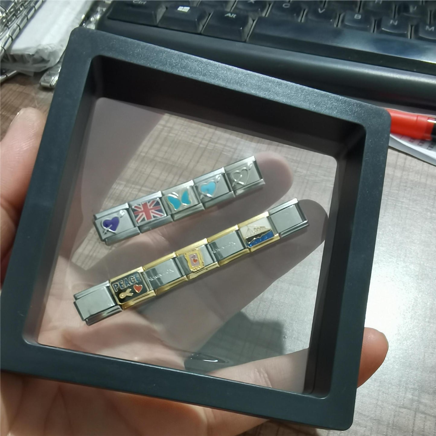 Module de bricolage de bracelet italien en acier inoxydable