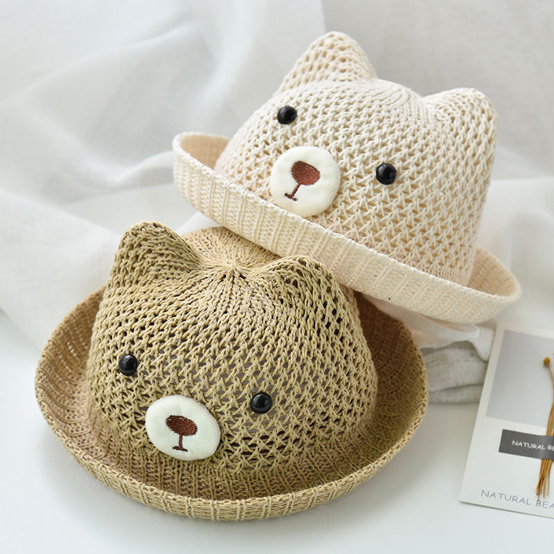 Chapeau de voyage de plage d'été, chapeau de paille pour bébé fille