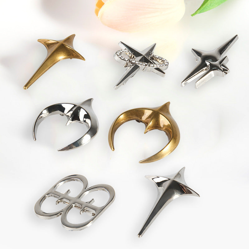 Accesorios de broche de temperamento estilo Ins simplicidad de metal