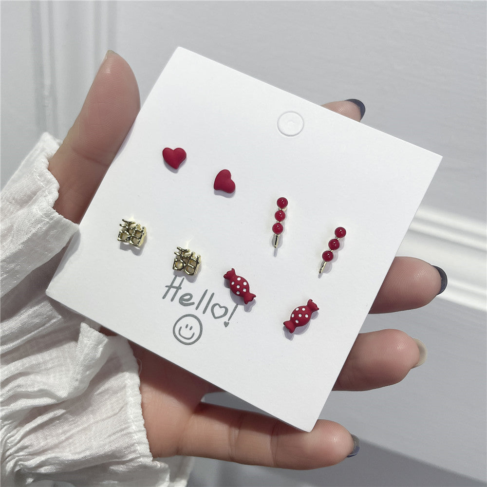 Boucles d'oreilles à tige en argent sterling pour femme