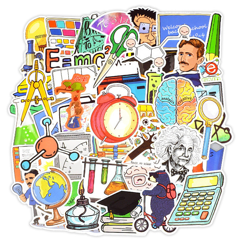 50 hojas de pegatinas de graffiti para educación en ciencias experimentales