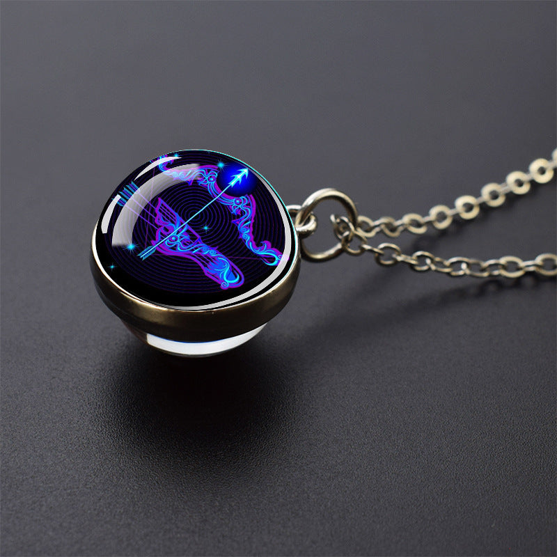 Collar Luminoso De 12 Constelaciones 20mm Plata Creativo