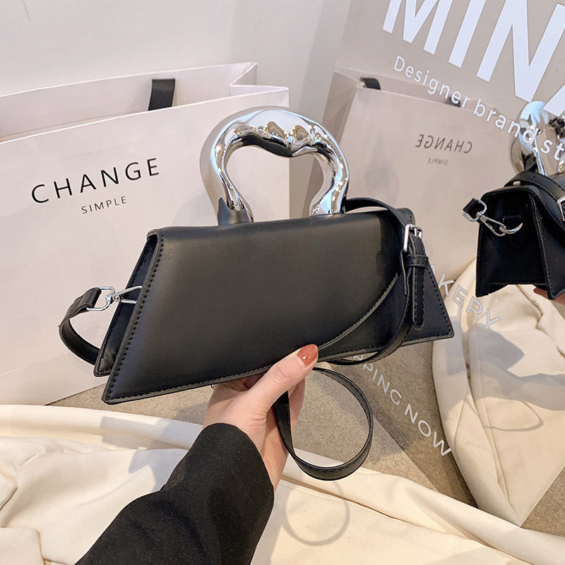 Sac messager simple portable en PU pour femmes, à la mode, assorti à tout