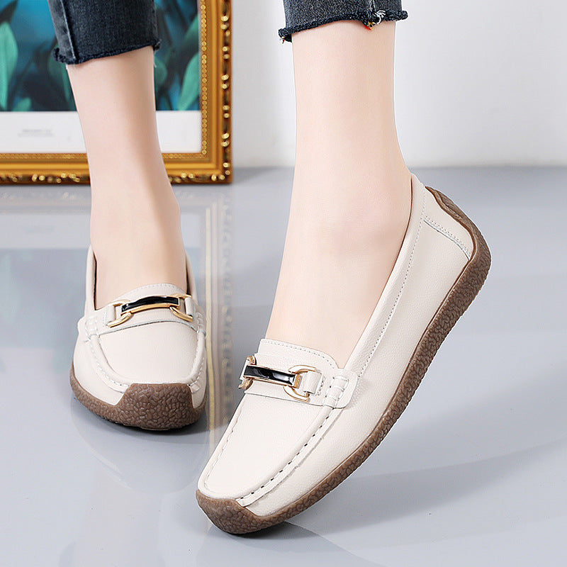 Mocassins confortables à surface douce, grande taille