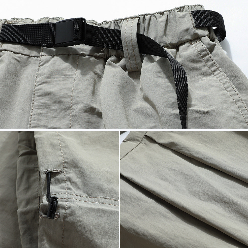 Men's Pleated Loose Outdoor Sports Drawstring Trousers