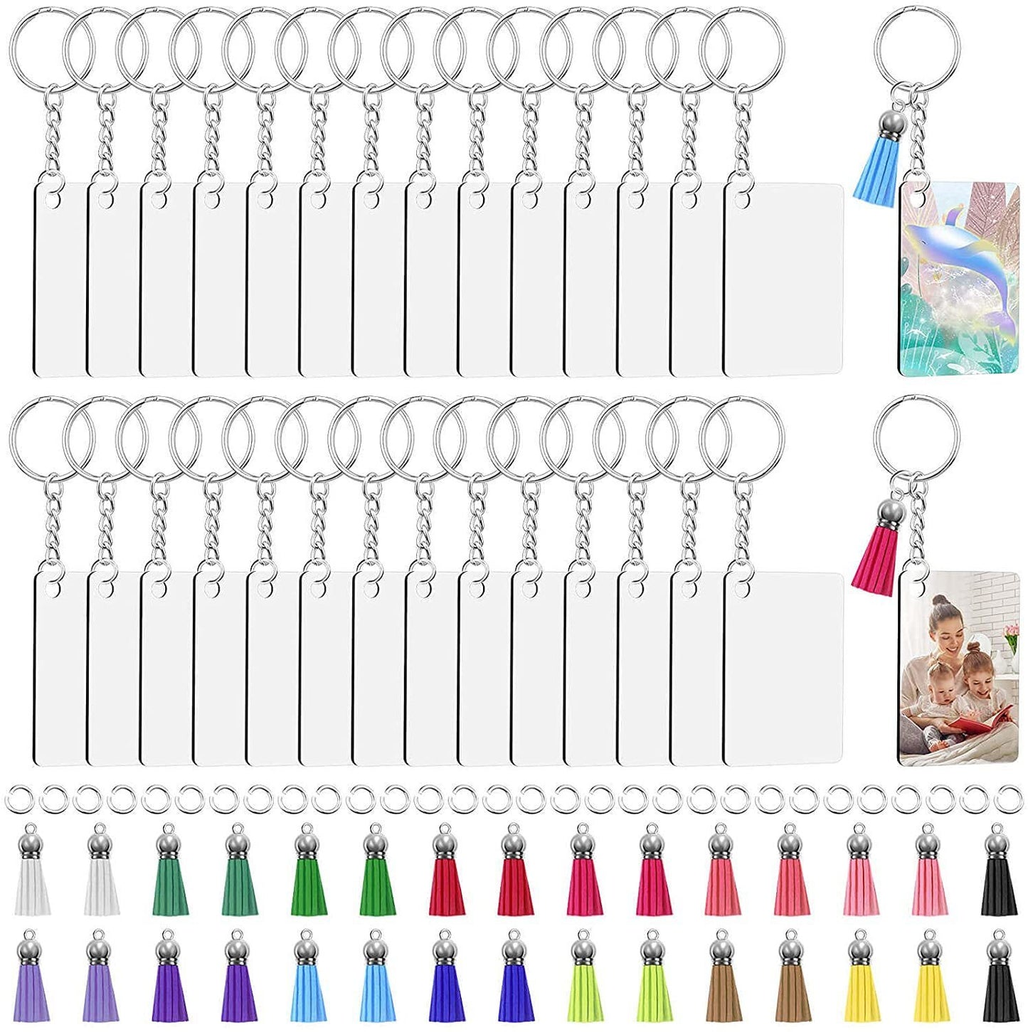 Sublimation Tassel Blank Density Plate Keychain