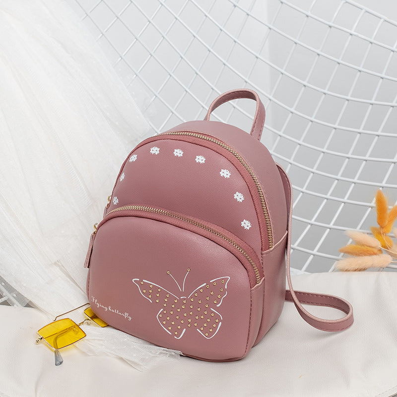 Printed Mobile Phone Bag, Rivet Butterfly Backpack