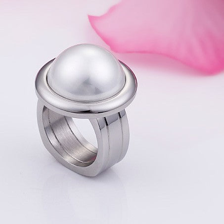 European And American Style Stainless Steel Women's Titanium Steel Ring