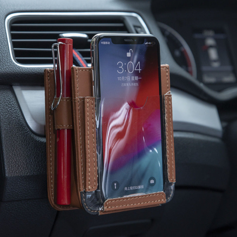 Bolsa multifuncional para guardar el teléfono en el coche