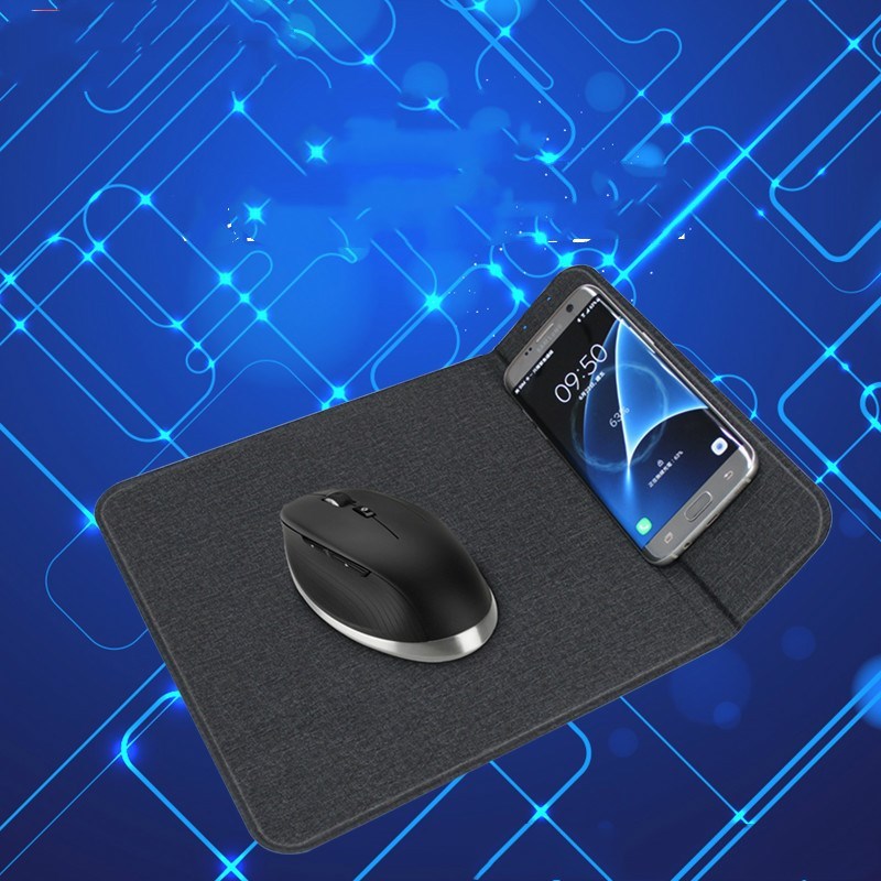 Tapis de souris de chargement sans fil 2 en 1, support de chargeur, tapis de souris de chargement antidérapant