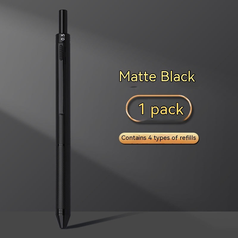 Bolígrafo de inducción por gravedad, bolígrafo de Gel metálico, cuatro en uno