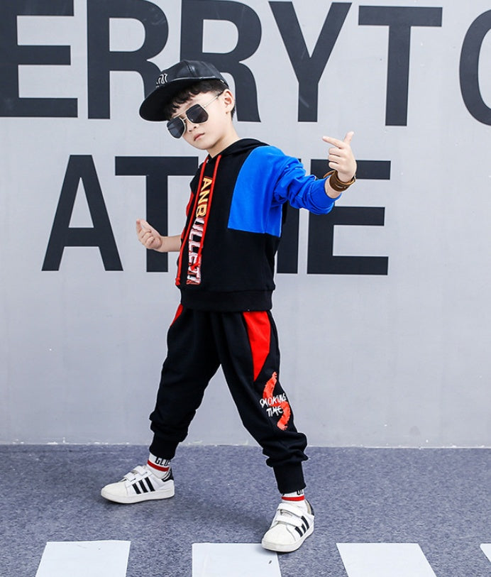 Costume de printemps pour garçons, vêtements pour enfants coréens, costume de sport deux pièces à manches longues, vêtements tendance, nouvelle collection 