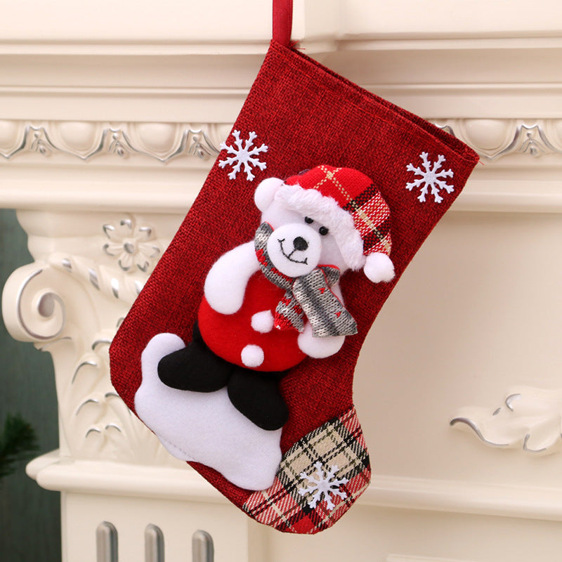 Sac cadeau de Noël chaussettes suspendues de Noël
