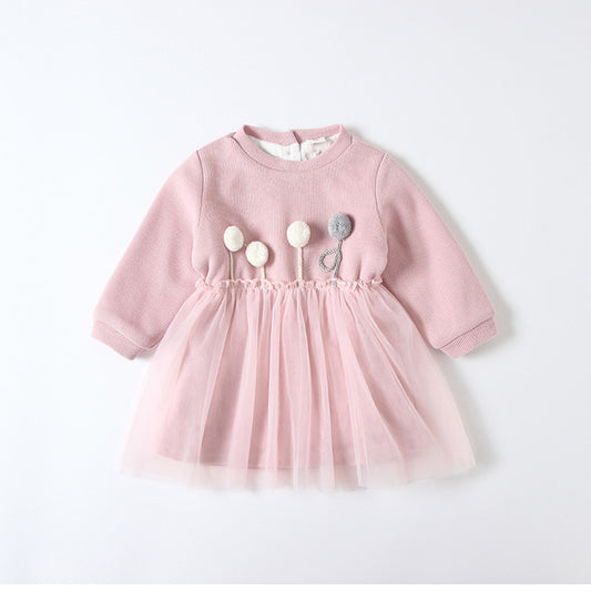 Robe bébé fille plus velours