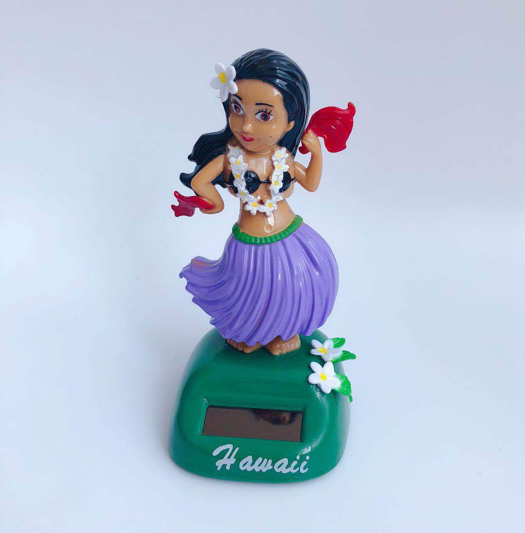 Accessoires de voiture pour fille hawaïenne, balançoire solaire