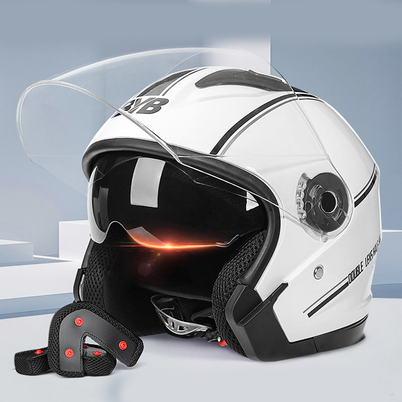 Casque simple à double lentille pour vélo électrique