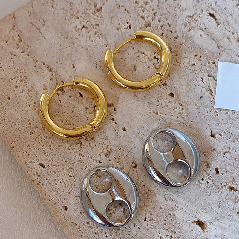 Atmosphere High-grade Simple Bracelet Electroplated Earrings
