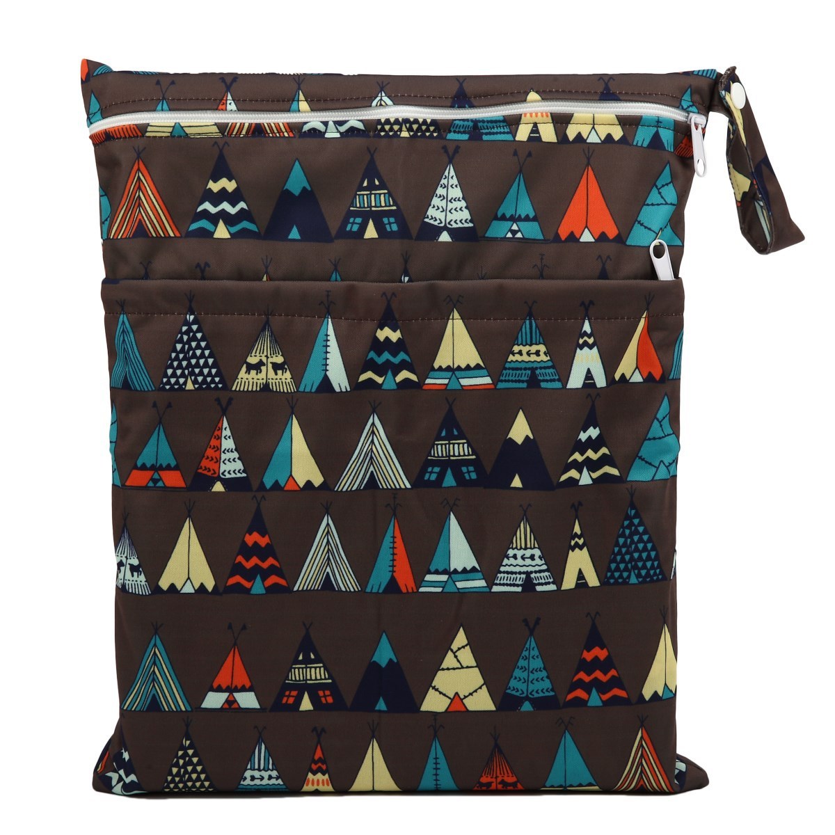 Bolsa de pañales con errores de gran capacidad y doble bolsillo, tamaño mediano