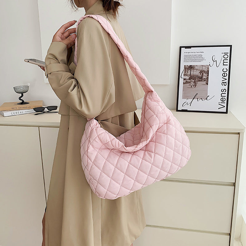 Sacs personnalisés d'hiver pour femmes, sac à bandoulière avec couture en losange, sacs à main de Shopping décontractés pour les déplacements