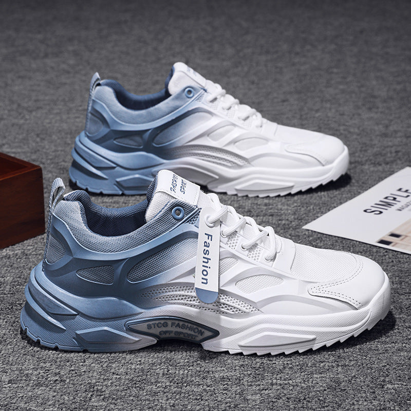 Zapatos blancos degradados Zapatillas finas de malla transpirable