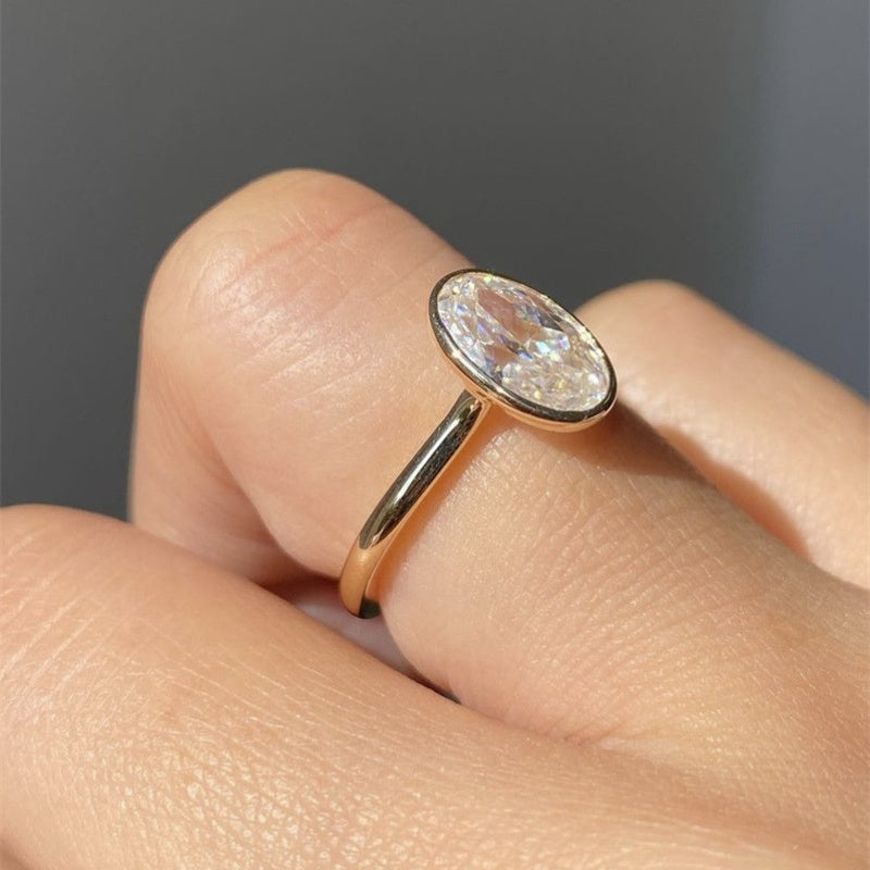 Anillo Ins femenino ligero lujo diseñador minoritario alto grado Simple