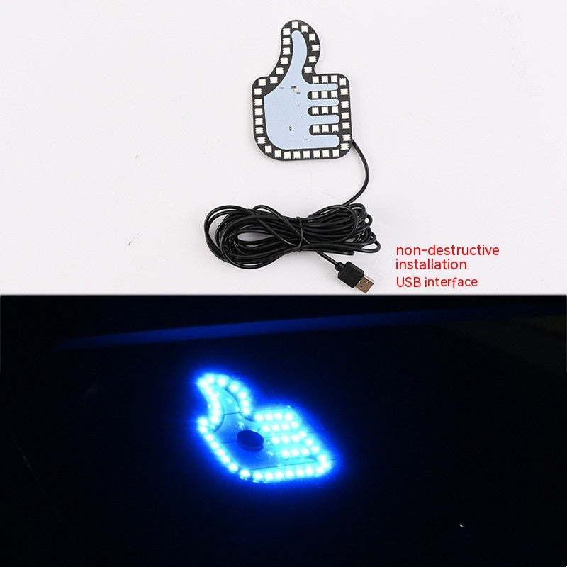 Lumière de geste de doigt de prise USB de voiture