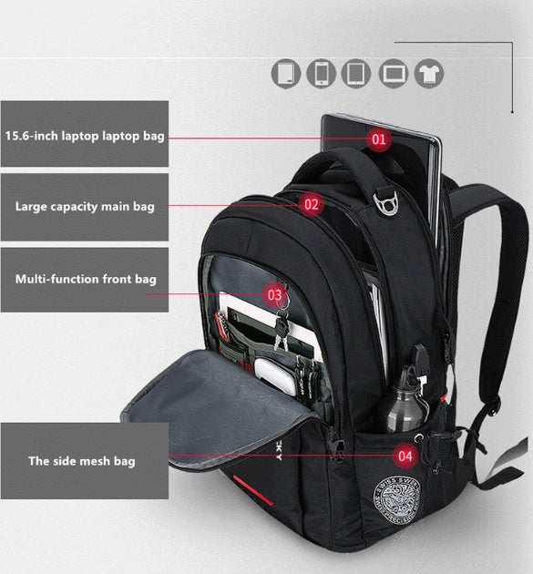 Mochila multifuncional antirrobo de hombro para hombre