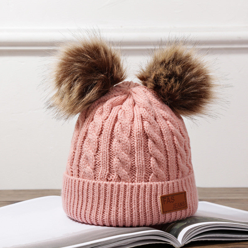 Bonnets d'oreille pour bébé, bonnets en fourrure de raton laveur pour enfants