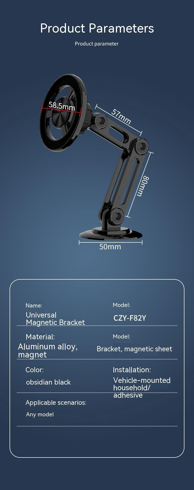 Soporte magnético para teléfono Coche totalmente metálico