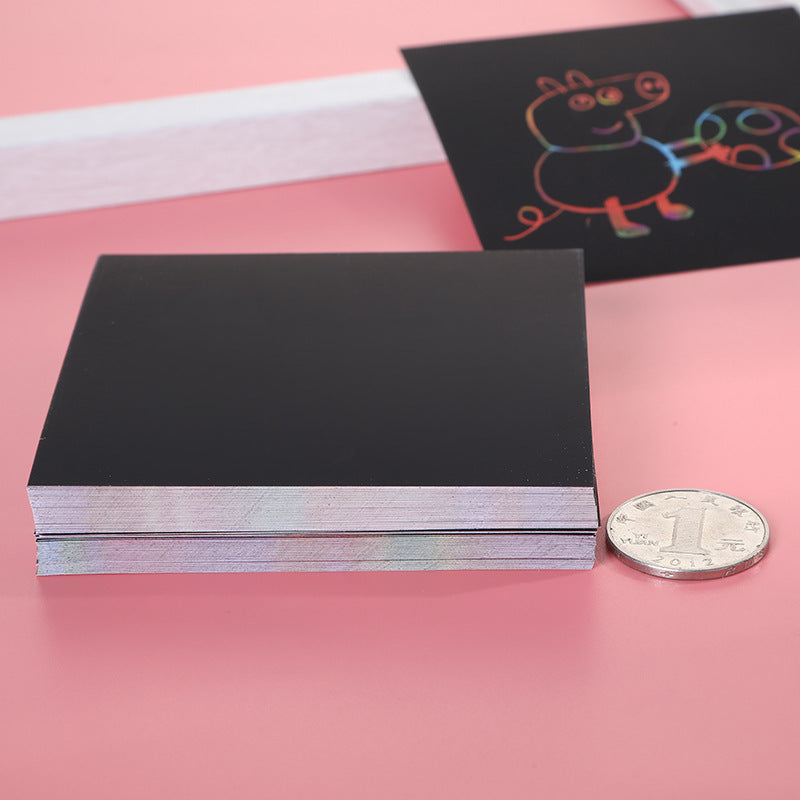 Peinture à gratter trompette colorée