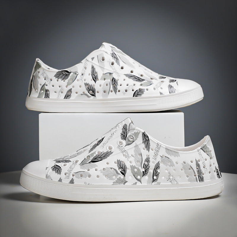 Hole Shoes Graffiti Sandales de plage décontractées pour hommes et femmes