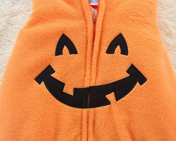 Citrouille mignonne à capuche en coton
