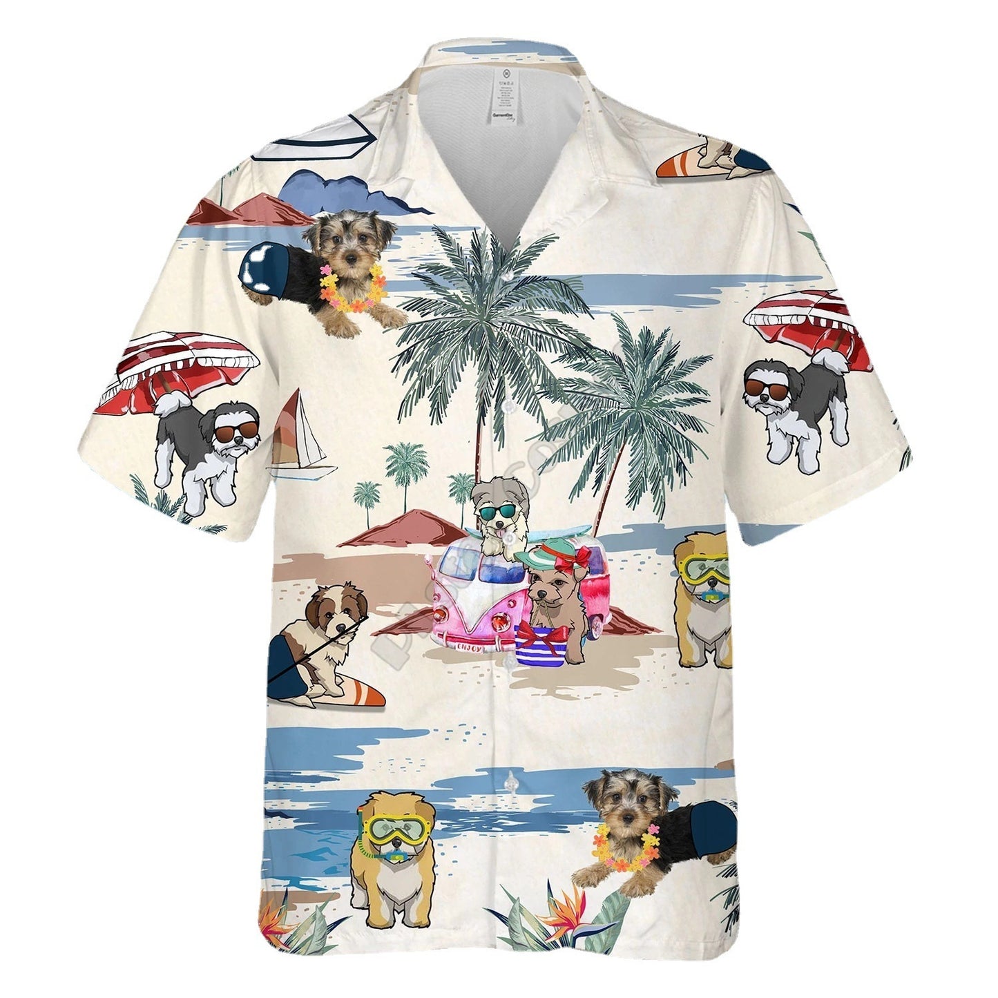 Men's Short Sleeve Loose Lapels Cardigan Top