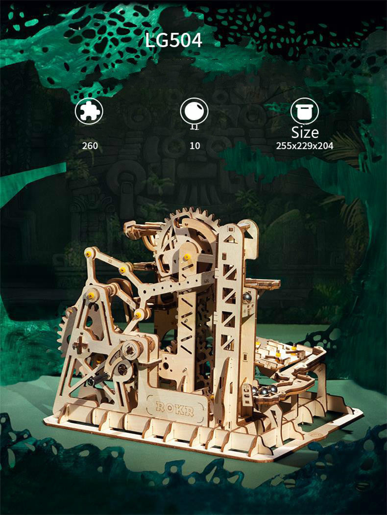 Juguete de madera 3D rompecabezas insertado a mano regalo modelo de transmisión mecánica