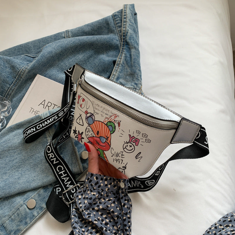 Sac Disco décontracté, petit sac à dos avec graffitis peints