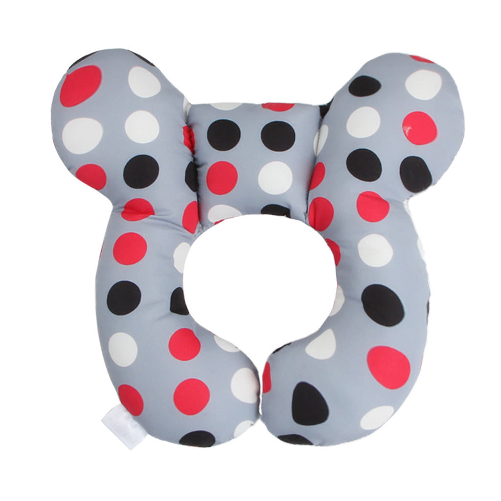 Oreiller en forme de U pour bébé, motif de dessin animé mignon, protection du cou pour siège de voiture de voyage