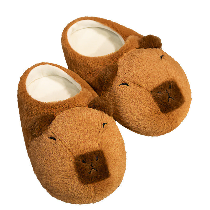Capabala Capybara poupée pantoufles en peluche dessin animé dortoir maison chaussures amoureux chaussures